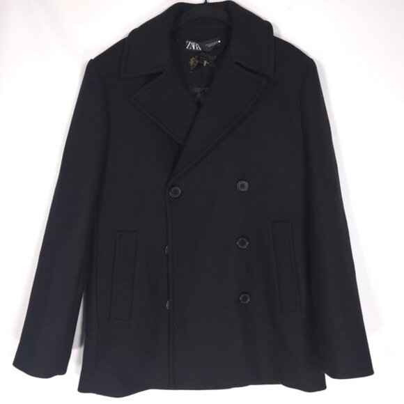 NWOT ZARA PREMIUM Women’s MANTECO WOOL Blend Coat Oversized 2199/744/800 MEDIUM - Picture 2 of 13